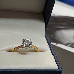 A promise Ring with over 1 ct Cz Zirconia on 18k gold Hge Plated from Covenant